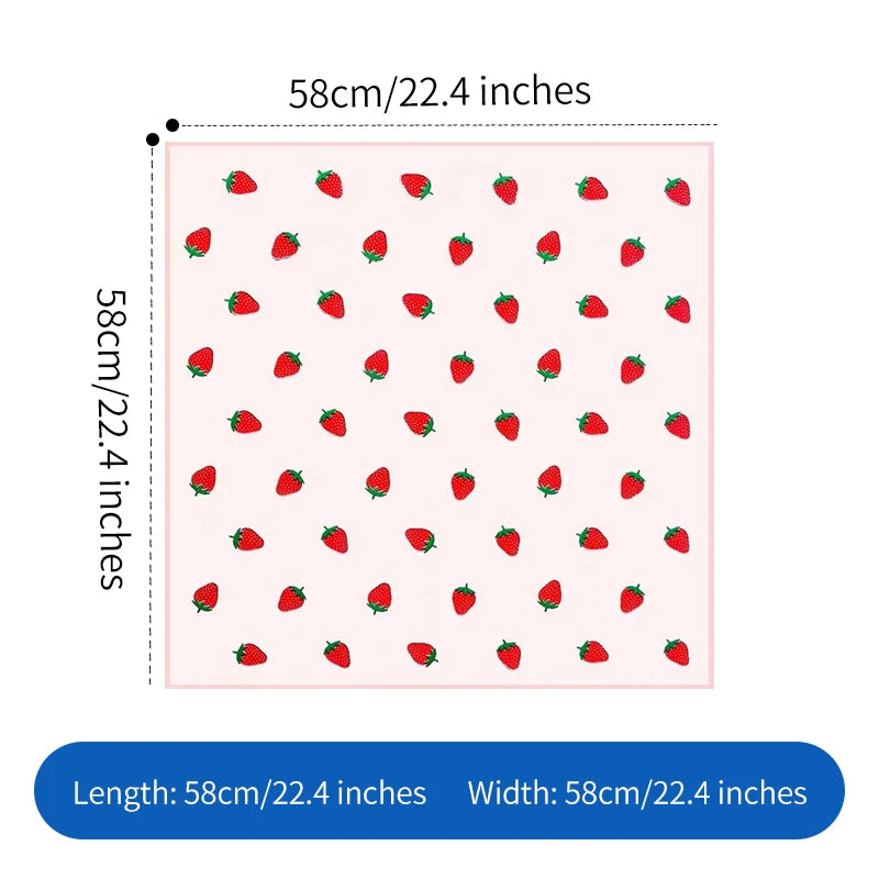 Strawberry Print Korean Su Coated Paper Flower Wrapping Paper DIY Floral Materials for Gift Bouquets