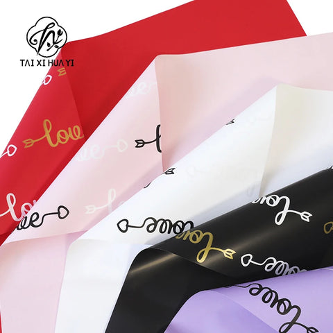 Love Wrapping Paper with Waterproof Coating Colorful and Single-Sided for Constant Use