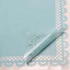 Glass Paper with Petal Lace Design Transparent Plastic Waterproof Flower Paper Single Side Coating Flower Wrapping Paper