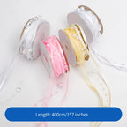 Luxury Handmade DIY Beaded Snow Silk Strap Wedding & Christmas Floral Gift Strap Valentine's Day Style Floral Holding Flowers