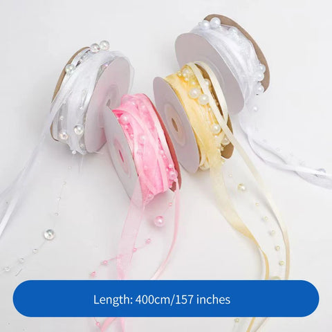 Luxury Handmade DIY Beaded Snow Silk Strap Wedding & Christmas Floral Gift Strap Valentine's Day Style Floral Holding Flowers