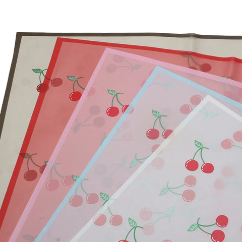 Cherry Flower DIY Handmade Bouquet Packaging Paper Korean Su Plastic Single Side Coated Semi Transparent