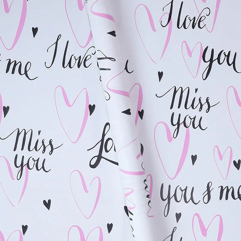 Waterproof Floral Heart in Love Bouquet Packaging Paper Single Side Coated Flower Art Paper