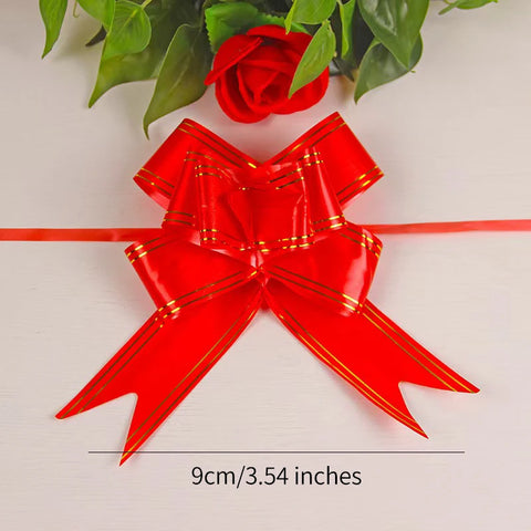 China Manufacture Colored Polypropylene Ribbons Wedding Christmas Gift Ribbon Butterfly Pull Bow Glitter