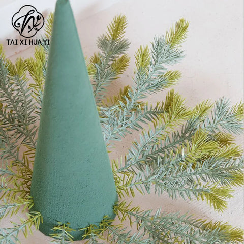 Cone Shaped Plastic Floral Foam for DIY Christmas Day Decor for Flower Arrangements and Floral Foam Tree Cones