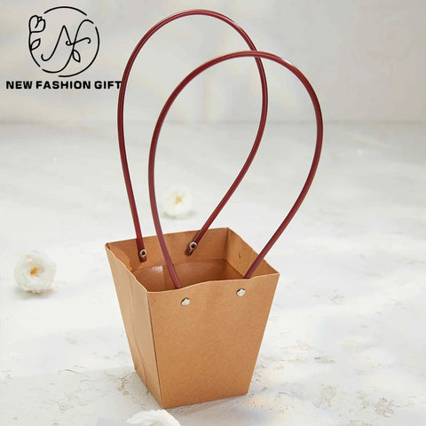 Portable & Reusable Waterproof Paper Tube for Fresh Flower Arrangements DIY Rose Bouquet Packaging Boxes Flower Art