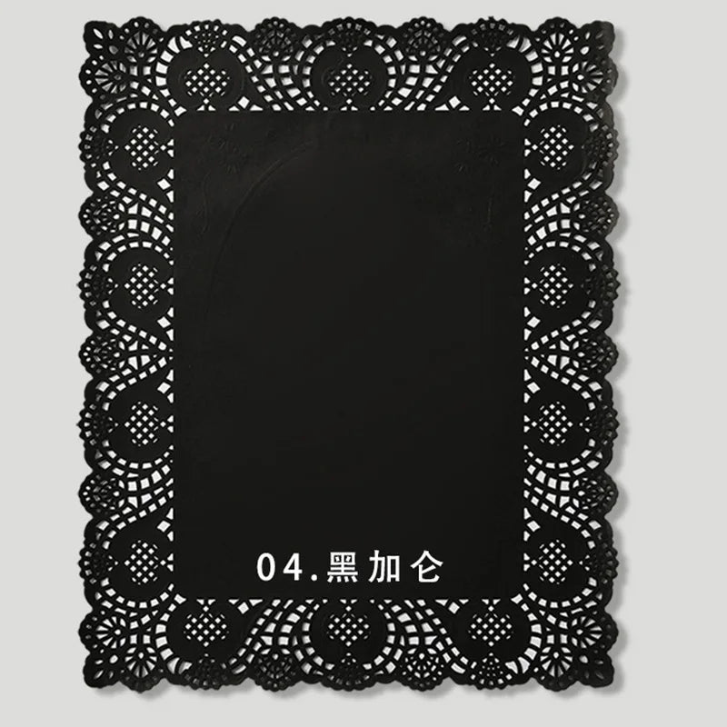 Coated Sea Salt Cheese Hollow Lace Edge Flower Packaging Paper Single Side for Mother's Day Bouquet