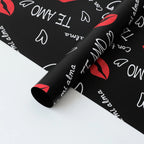 Valentine's Day Red Flower Wrapping Paper Single Side Coated Water-proof Eco-friendly Recyclable