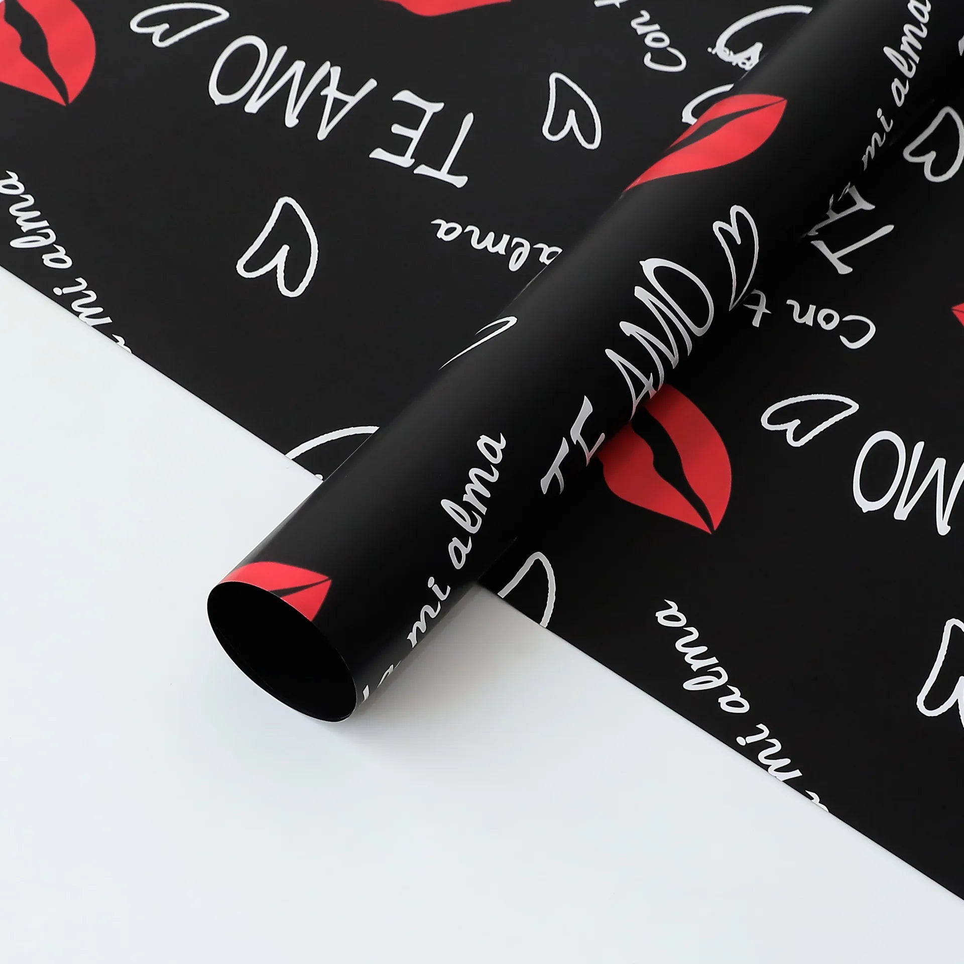 Valentine's Day Red Flower Wrapping Paper Single Side Coated Water-proof Eco-friendly Recyclable
