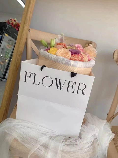 Flower Tote Bag Packaging Paper Bag Internet Famous square Hugging Bag Large Gift Bouquet Handbag