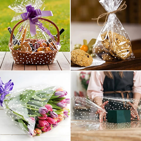 Plush Toy Doll Storage Transparent Gift Bag Dust and Moisture-Proof with Single Side Coating Plastic Gift Bag