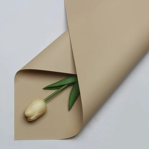 Handmade Ou Ya Two-Color Floral Wrapping Paper Waterproof Flower Packaging with Coating for Bouquets