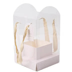 Creative Portable PVC Flower Box Transparent Square Shaped Gift Box with Embossing Printing for Parties