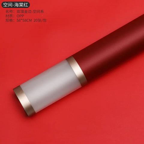Double Gold Edge Jelly Film for Valentine's Day Flower Wrapping Craft Sticker Bouquet Wrapping Paper Wholesale