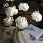 Tongcao Large Dried Peony Flower Home Decoration Preserved Artificial Red Flower Ball Arrangement Centerpieces Bunches