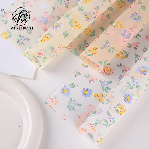 Garden Bear Soft Stretch Film 40*50cm Holiday Gift Wrap Moisture Proof Fresh Flower Bouquet Packaging