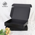 Durable Black Rectangular Cardboard Airplane Packaging Box with Embossing for Safe Shipping and Mailing