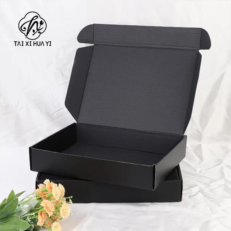 Durable Black Rectangular Cardboard Airplane Packaging Box with Embossing for Safe Shipping and Mailing รูปสินค้าหลัก