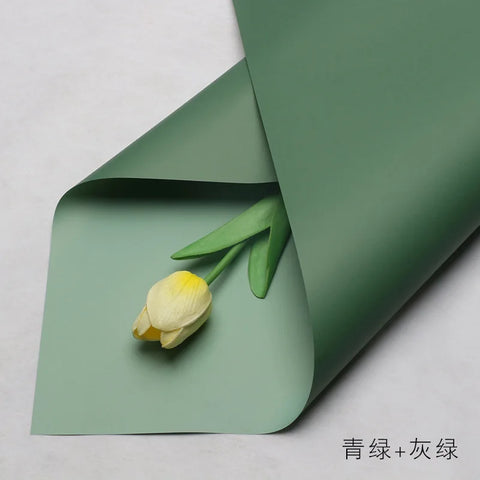 Handmade Ou Ya Two-Color Floral Wrapping Paper Waterproof Flower Packaging with Coating for Bouquets