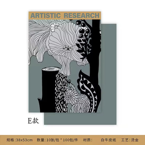 Advanced Art Paper Animal Forest Flower Packaging with Single Side Coating Atmosphere Floral Art Design