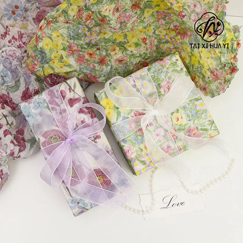 Valentine's Day 520 Printed Snow Pear Paper Flower Package Single Side Coated Bouquet Wrapping Paper