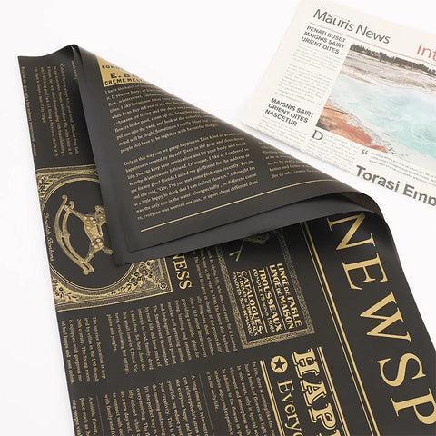 European English Newspaper Korean Bundle Paper with Single-Sided Coating Fresh Flower Packaging Material