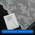 Elegant Floral Lace Single-Sided PE Coating Glassine Paper Flower Wrapping Antistatic Eco-Friendly Recyclable Screen Printing