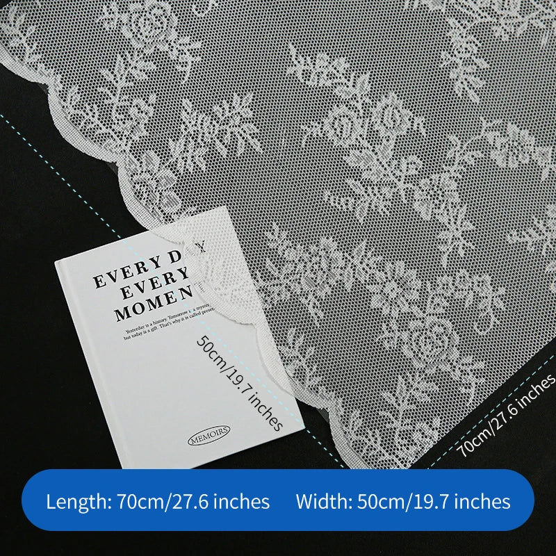 Elegant Floral Lace Single-Sided PE Coating Glassine Paper Flower Wrapping Antistatic Eco-Friendly Recyclable Screen Printing