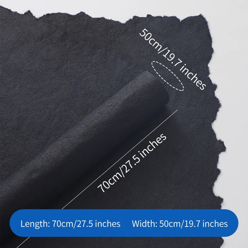 Floral Premium Sense Flower Wrapping Paper Hand Torn Dongba Paper Thickened Art Paper Bouquet Material Virgin Pulp Style PE
