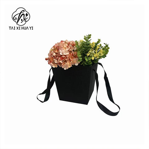 Premium Quality Trapezoidal Flower Paper Bag Premium Embossing for Wedding Gift Flower Shop Bouquet Packaging Quality Paper