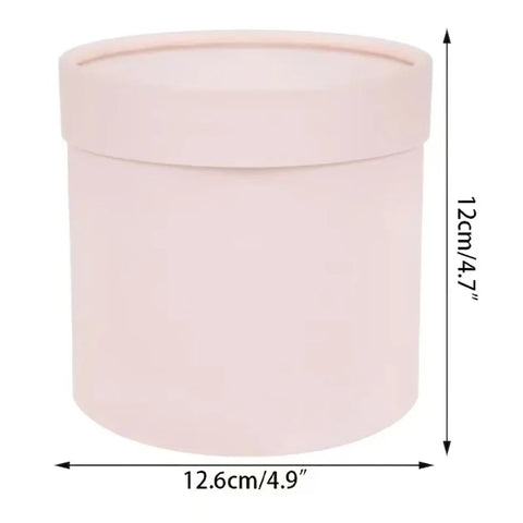 Very Popular Modern Luxury Hug Bucket Small Pure White Pink Recyclable Handmade Vanishing Cardboard Cylinder Flower Box for