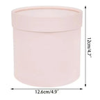 Very Popular Modern Luxury Hug Bucket Small Pure White Pink Recyclable Handmade Vanishing Cardboard Cylinder Flower Box for