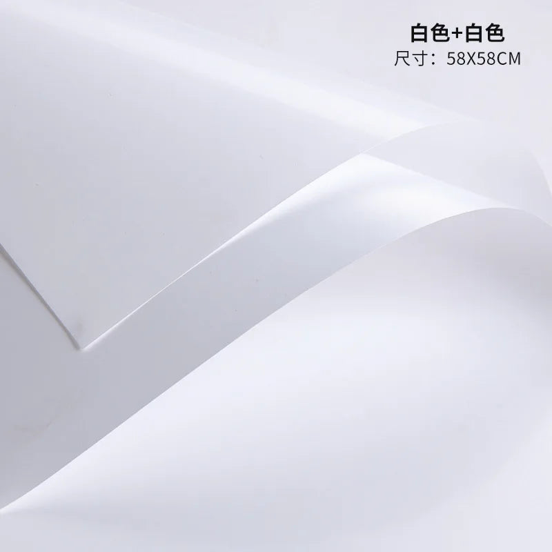 Monochrome Korean Style First Love Eco-Friendly Waterproof Flower Wrapping Paper Thickened Single Side for Flower Packaging