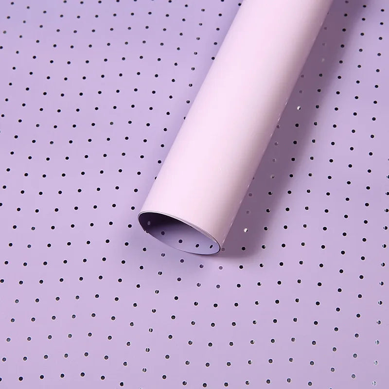 High-End Aluminum Plated Round Dot Thickened Wrapping Paper Small Waterproof Flower Design Single Side Coating