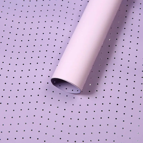 High-End Aluminum Plated Round Dot Thickened Wrapping Paper Small Waterproof Flower Design Single Side Coating