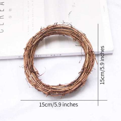 Wholesale Small and Large Floral Rattan Lantern Wire Christmas Circle Hanging for Festive Shop Window Door for Home Gift Use