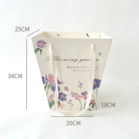 Flower Tote Bag Packaging Paper Bag Internet Famous square Hugging Bag Large Gift Bouquet Handbag