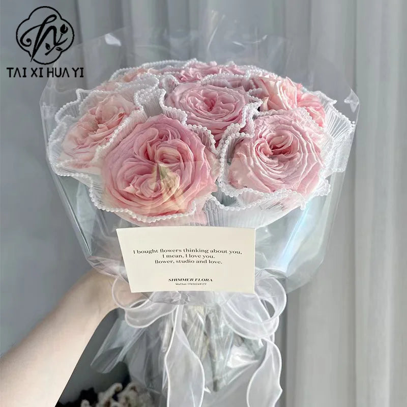 Pearl Wave Fishtail Yarn Flower Bouquet DIY Flower Packaging Edge Baking Cake Decoration Flower Packaging Materials