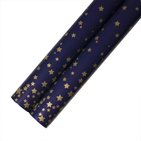 Dark Blue Eco-Friendly Paper Christmas Gift Wrapping UV Coating Offset Printing for Holiday Decorations Gift Set