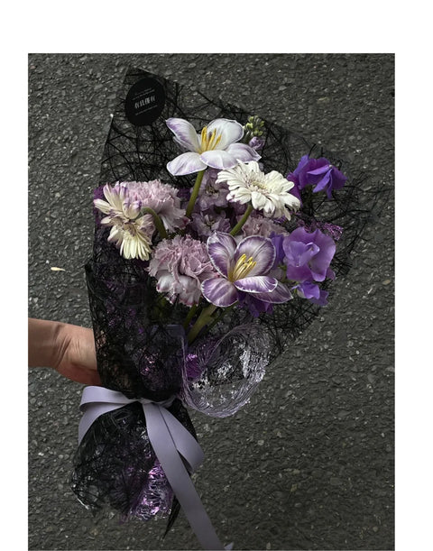Lafite Coated Hollow Art Paper Solid Color Flower Bundle Packaging Single Side Coat Water-proof Eco-Friendly Recyclable