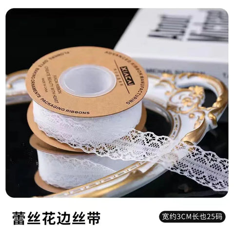 Luxury Ribbon Lace Hollow Lace 25 Sizes Baked Cake Packaging for Valentine's Day Christmas and Wedding Featuring Flowers