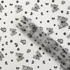Butterfly Printed Flower Wrapping Paper PE Coated Art Paper Waterproof 57*57cm Custom Birthday Wedding Gift Wrapping