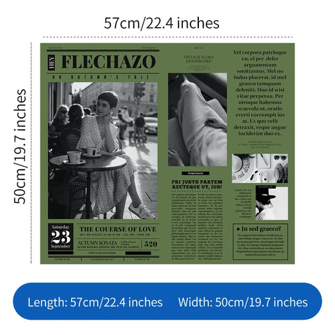 Modern Girl Weekly Series English Newspaper Gift Pack New Fashion Flower Packaging Paper with Single Side Coating