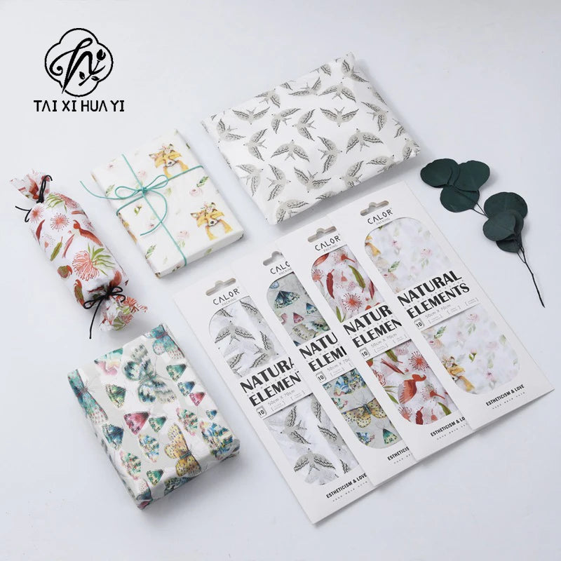 50*70cm Soft Pear Paper Waterproof Uncoated Virgin Pulp Elegant Flower Bouquet Wrapping Gift Wrapping Paper Main image