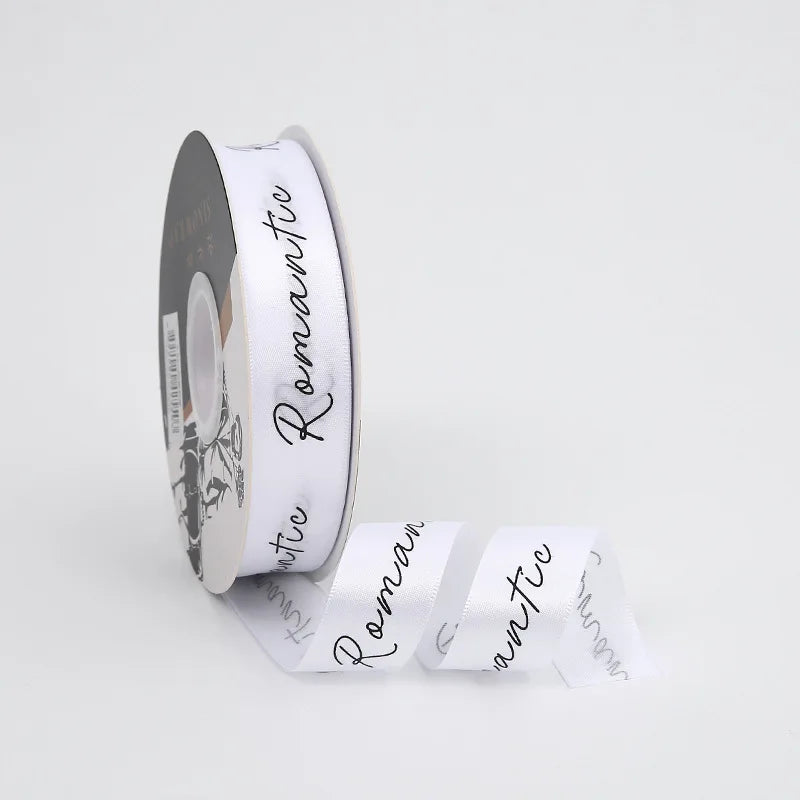 Luxury 2.5CM English Ribbon Romantic Flower Bouquet for Valentine's Day Christmas or Wedding Gift Ribbons
