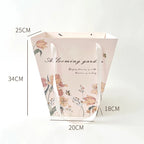Flower Tote Bag Packaging Paper Bag Internet Famous square Hugging Bag Large Gift Bouquet Handbag