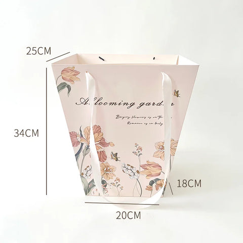 Flower Tote Bag Packaging Paper Bag Internet Famous square Hugging Bag Large Gift Bouquet Handbag