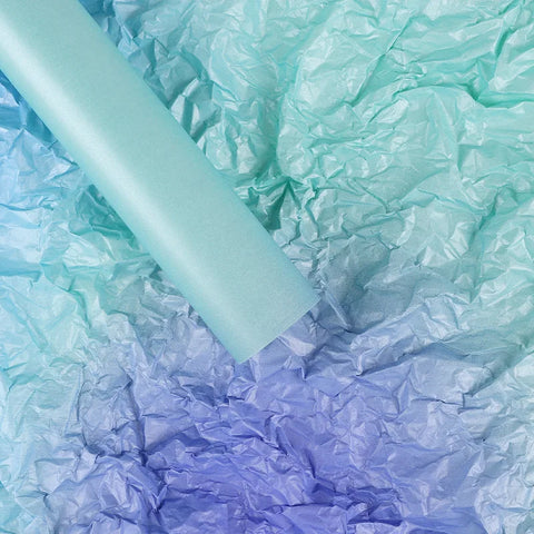 Gradient Scattered Bubble Snowflake Pattern DIY Handmade Paper Flower Bouquet Packaging for Unique Stylish Look