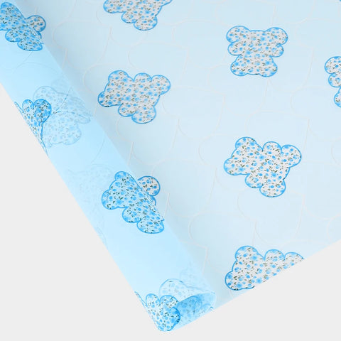 Korean Rose Flower Packaging Bear Print Soft Semi-Transparent Stretch Film for Garden Bear Cartoon Florist Supplies Gift Wrap