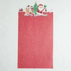 Christmas Floral and Snowman-themed Gift Wrapping Paper PE Coated 'Christmas Eve' for Apple Bouquet Wrap